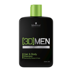 Šampūnas plaukams ir kūnui Schwarzkopf [3D]MEN Hair&Body Shampoo 250ml-0