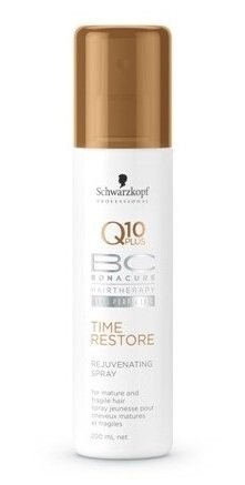 Atjauninanti plaukus purškiama priemonė Schwarzkopf Bonacure Q10 plus Time Restore Rejuvenating Spray 200 ml-0