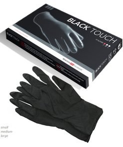 Juodos lateksinės pirštinės Hercules Sagemann Black Touch 10 Gloves S dydis-0