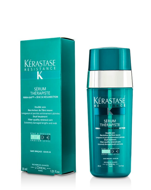 Dvigubo poveikio pažeistų plaukų serumas Kerastase Resistance Serum Therapiste Dual Treatment 30 ml-0