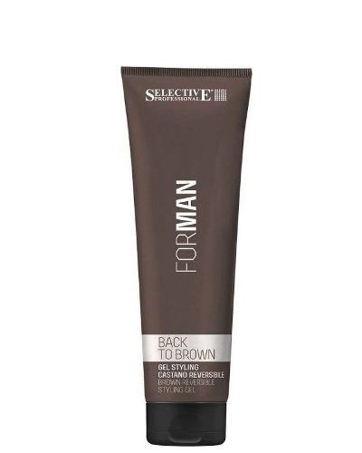 Nusiplaunantis kaštoninės spalvos plaukų formavimo gelis Selective For Man Back To Brown 150 ml -0