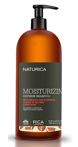 Plaukus maitinantis ir drėkinantis šampūnas normaliems ir sausiems plaukams su spalvos apsauga Rica Naturica Moisturizing Defense 1000 ml-0