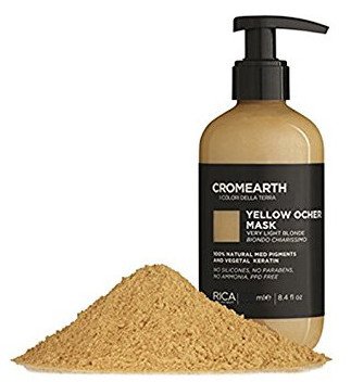 Dažanti kaukė labai šviesiems plaukams RICA Cromearth I Colordi Della Terra Yellow Ocher 1000 ml-0