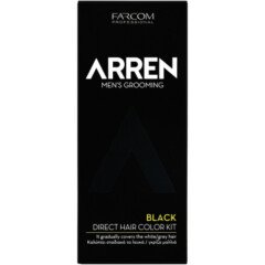 Juodos spalvos plaukų dažymo rinkinys Farcom Professional ARREN Men's Grooming Black Direct Hair Color Kit