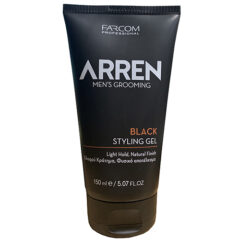 Juodo atspalvio plaukų želė vyrams Farcom Professional ARREN Men's Grooming Black Styling Gel 150ml