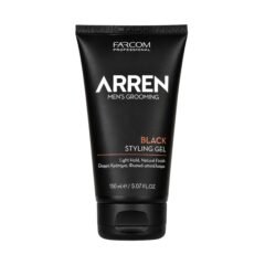 juodo atspalvio plaukų želė vyrams farcom professional arren men's grooming black styling gel 150ml