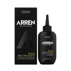 juodos spalvos plaukų dažymo rinkinys farcom professional arren men's grooming black direct hair color kit