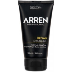 Rudo atsplavio, lengvos fiksacijos žėlė vyrams Farcom Professional ARREN Men's Grooming Brown Styling Gel 150ml