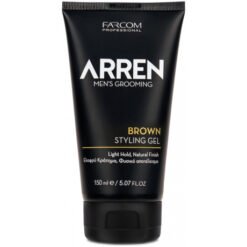 Rudo atsplavio, lengvos fiksacijos žėlė vyrams Farcom Professional ARREN Men's Grooming Brown Styling Gel 150ml