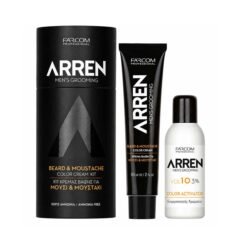 pusiau permanentiniai dažai barzdai ir ūsams farcom professional arren men's grooming beard & moustache color cream kit 60mlx70ml