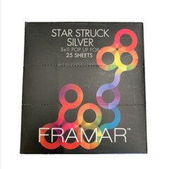 Folija plaukų dažymui lapeliais Framar 5x11 Star Struck Silver