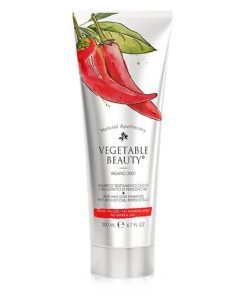 Šampūnas su raudonųjų čili pipirų ekstraktu VEGETABLE BEAUTY Anti Hair Loss Shampoo With Red Hot Chili Pepper Extract 200ml