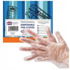Pirštinės vienkartinės lygios RONNEY Professional Disposable Foil Gloves L/XL 100vnt.