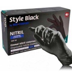 Nitrilo pirštinės Style Black L 100 vnt.