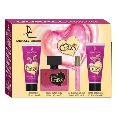 Moteriškas kosmetikos rinkinys DORALL COLLECTION LOVE YOU LIKE CRAZY, 4  dalių - Kosmetikosparduotuvė.lt