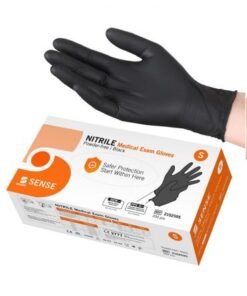 Nitrilinės pirštinės Selefa Nitrile Medical Exam Gloves Powder-Free Black S 200vnt