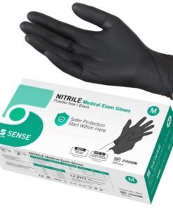 Nitrilinės pirštinės Selefa Nitrile Medical Exam Gloves Powder-Free Black M 200vnt.