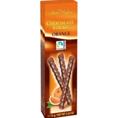 Šokoladinės lazdelės su apelsinų skonio įdaru MAITRE TRUFFOUT ORANGE, 75 g