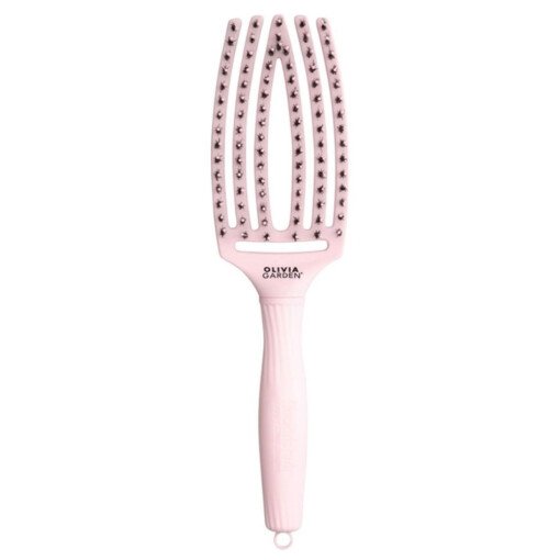 Plaukų šepetys džiovinimui Olivia Garden Fingerbrush Pastel Pink Medium