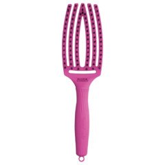 Plaukų šepetys džiovinimui Olivia Garden Fingerbrush Hot Pink Medium