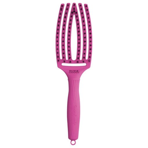 Plaukų šepetys džiovinimui Olivia Garden Fingerbrush Hot Pink Medium
