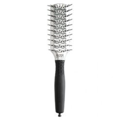 Plaukų šepetys Olivia Garden Essential Style Double Tunnel Silver