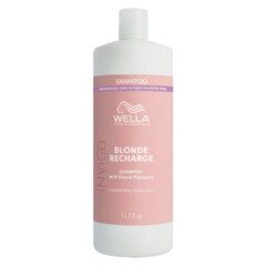Geltoną atspalvį neutralizuojantis plaukų šampūnas Wella Invigo Blonde Recharge Shampoo 1000ml