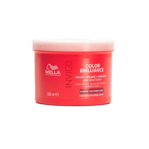 Kaukė šiurkštiems, dažytiems plaukams Wella Invigo Color Brilliance Coarse Mask 500ml