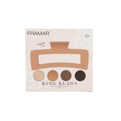 Segtukai plaukams Framar King Klaws Large Neutral 4vnt