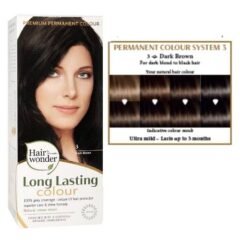 ilgalaikiai plaukų dažai hairwonder su 9 ekologiškais augaliniais ekstraktais, spalva tamsi ruda 3