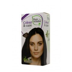 Hairwonder Colour & Care ilgalaikiai plaukų dažai be amoniako spalva vidutinė ruda 4