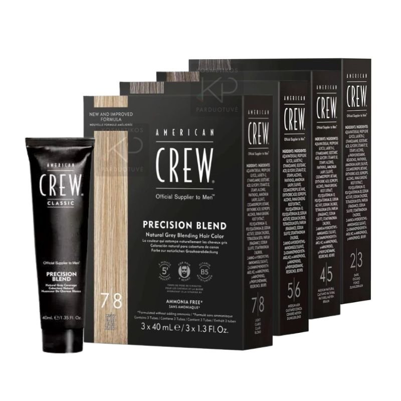 Vyriški plaukų dažai American Crew Precision Blend Hair Color 3x40 ml