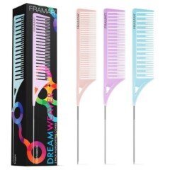 Plaukų šukų rinkinys Framar Dreamweaver Combs Pastel 3 vnt