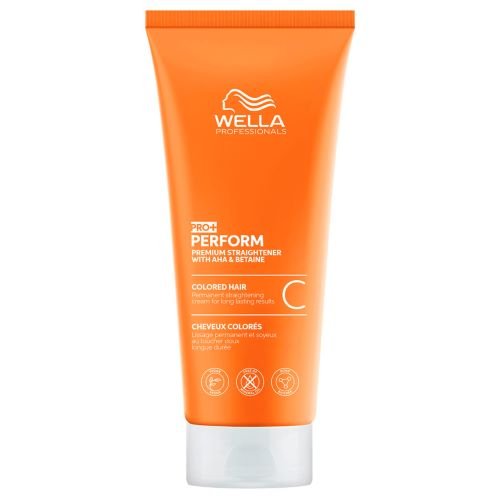 bazė ilgalaikiam tiesinimui, dažytiems ir jautriems plaukams wella professionals creatine+ straight (c) straightening cream for coloured and sensitized hair 200ml (kopija)