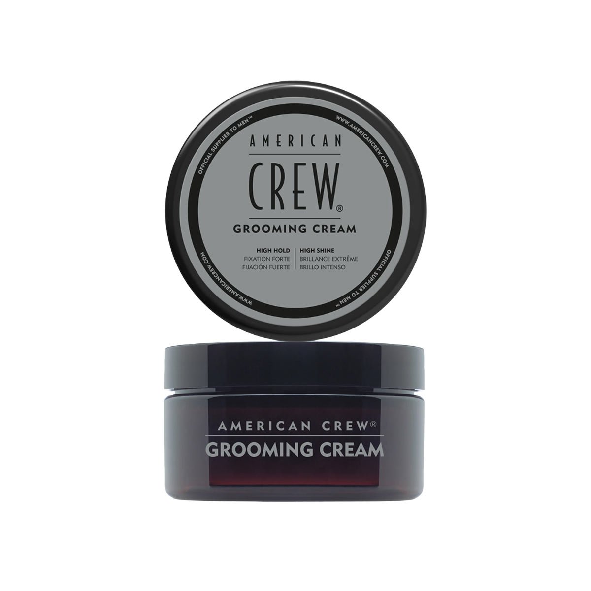 stiprios fiksacijos plaukų modeliavimo kremas su žvilgesiu vyrams american crew grooming cream, 85 g